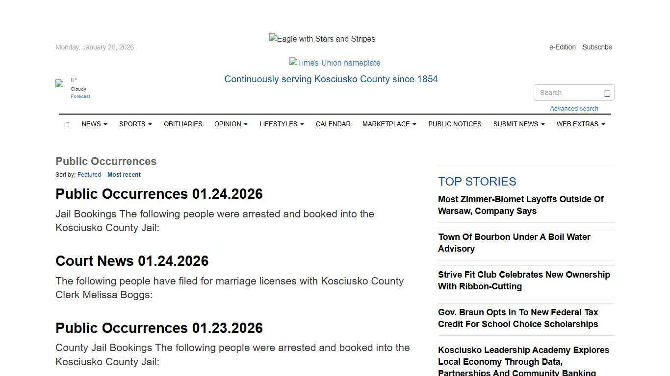 Public Occurrences - Times-Union